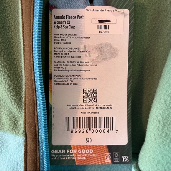 Cotopaxi Amado Fleece Vest NWT - Picture 4 of 4